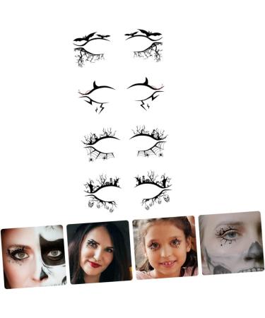  TOVINANNA 12 Pairs Halloween Eye Liner Stickers Halloween Eyes Decoration Cat Eyes Stickers Eyelash Strips Eyeshadow Stickers Eye Liner Stickers - Buy Online on GoSupps.com