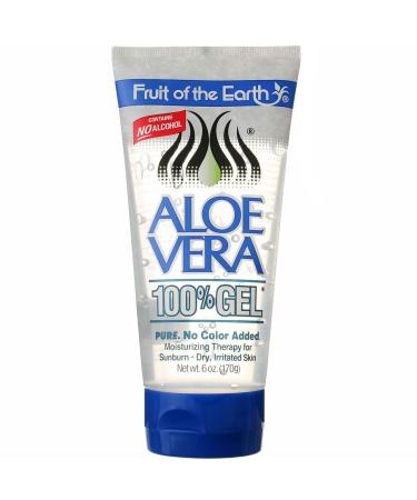 Fruit of the Earth Aloe Vera 100% Gel 6 oz (Pack of 2) Original