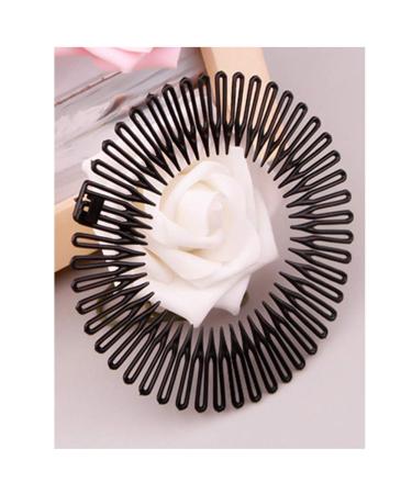 Pinksee 3pcs Stretch Flexible Hair Combs Headband for Women - Black - Buy Online on GoSupps.com