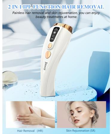 Jitesy IPL Hair Removal Device for Women and Men - Permanent & Painless 2-in-1 Hair Remover with Ice Cooling Technology - Unlimited Flashes, Home Use for Facial, Arms, Legs, Bikini - JT1 Gold - Buy Online on GoSupps.com