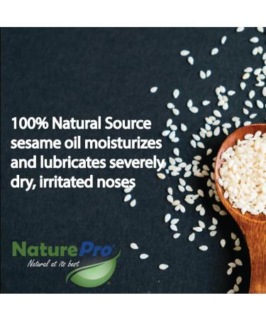 NaturePro - All-Natural Nasal Moisturizer Spray with 100% Pharmaceutical Grade Sesame Oil 0.75fl. to Soothe & Moisturize Dry Nose Nasal Lubricant & Decongestant for Dry Nose Relief - Buy Online on GoSupps.com