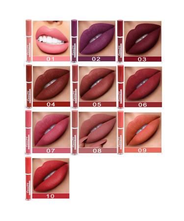 Matte Lip Gloss Set | Long-Lasting Non-Stick Lipsticks | Perfect Holiday Makeup & Christmas Gift - Buy Online on GoSupps.com