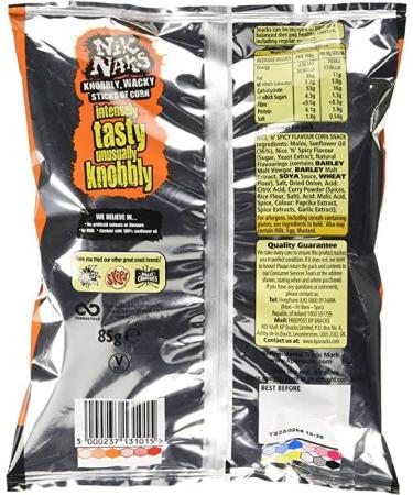 A pack of 3 Nik Naks Crisps Corn Snacks Flavor | Nik Naks Nice & Spicy| Nik Naks Rib & Saucy | Nik Naks Scampi & Lemon | 75g each - Buy Online on GoSupps.com