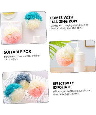 Buy Angoily 8pcs Color Matching Bath Ball Mesh Pouf & Men's Gloves - Soft Shower & Bath Scrubbers Perfect for Cleaning & Relaxation - Buy Online on GoSupps.com