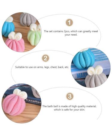Uonlytech 2pcs Bath Ball Shower Loofahs - Bubble Maker & Body Scrubber for Men and Women | Ideal Bath Tools for Relaxation & Cleaning - Buy Online on GoSupps.com