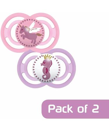 Mam Perfect Soother 6+ Months - Soft Baby Pacifiers with Self-Sterilizing Case | Newborn Essentials in Pink - 2 Pack - Buy Online on GoSupps.com
