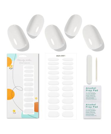 JMEOWIO Nail Foil White Gel Nail Foils Self-adhesive Nail Sticker Decoration Nail Design Accessories