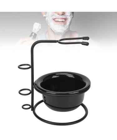 Shaling stand and shaving soap bowl set 2-in-1-shaving stand + bowl made of stainless steel perfect for wet shaving shaving rack set for beard care in men and for the