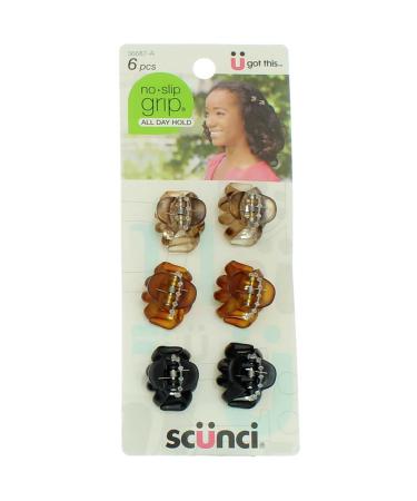 Scunci No-Slip Grip Mini Octopus Jaw Clips - 6 ea (Pack of 4) - Secure Hold for All Hair Types - Buy Online on GoSupps.com