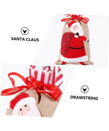 Healeved 2 Pcs Christmas Storage Bag Candy Bags Christmas Burlap Bags Candy Drawstring Bag Christmas Bag 30X18CM As Shown - Buy Online on GoSupps.com