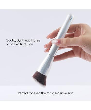 Premium Angled Flat Top Kabuki Foundation Brush for Liquid Cream Powder Makeup - G01A - Buy Online on GoSupps.com