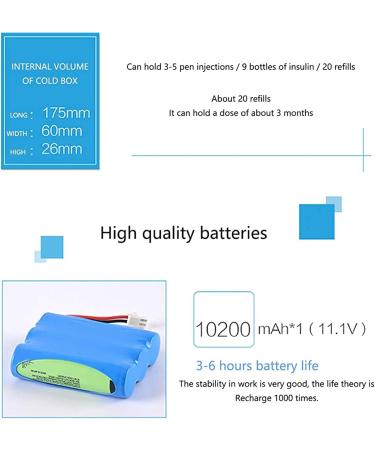 Portable Insulin Cooler Fridge Insulin Cooler Mini Fridge Portable Insulin Refrigerated Box Rechargeable 2-8 Adjustable-A - Buy Online on GoSupps.com