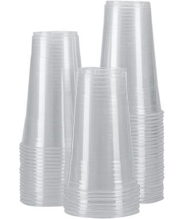 Belinlen 100 Sets 24 oz. Plastic Crystal Clear Cups with Flat Lids for Cold Drinks Iced Coffee Bubble Boba Tea Smoothie etc. (Coming with Extra 20 lids as Bonus) 24oz(100pack)with lids - Buy Online on GoSupps.com