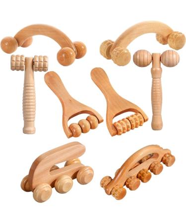 Luxurious Wood Therapy Massage Set #4 | Natural Muscle Relief for Back Neck & Legs | Enhance Body Shape & Skin Health - Buy Online on GoSupps.com