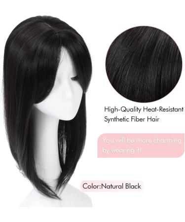 18 Hair Topper for Thinning Hair - Women's Hair Piece for Volume | Natural Straight, Super Soft, Real Hair Look - 6.5X6.5 Size - Natural Black - Buy Online on GoSupps.com