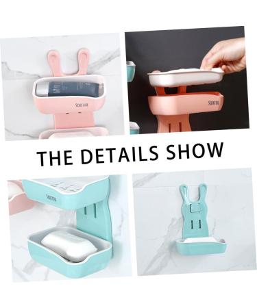 Ciieeo 4 Pcs Bathroom Soap Box Double Layer Soap Box Bath Sponge Soap Holder Sponges Creative Soap Rack Bathroom Soap Dish Mesh Pouf Hook Lovely Soap Rack Double-layer Soap Rack Soap Tray - Buy Online on GoSupps.com