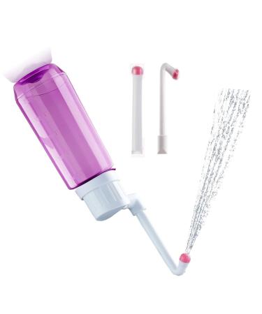 Brigtviee Po shower 500ml portable bidet for puerperium care pop mode with double nozzle portable bidet Peri Bottle intimate shower puerperium woman vaginal shower damwear purple