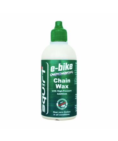 Squirt E-Bike Chain Wax with High-Pressure Additives for E-Bikes - Ebike Chain Lubricant for Wet & Dry Conditions - E Bike Chain Lube Reduces Noise & Friction - Ebike Accessories - 4 Oz 1 pack, 120ml