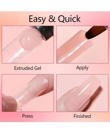 15ml Poly Gel Nail Kit - 2 Colors Starter Set with UV Lamp | DIY Nail Extension Gel at Home - Buy Online on GoSupps.com