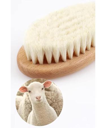 Soft Goat Bristle Baby Hair Brush with Wooden Handle - Gentle Brush for Newborns & Toddlers - Buy Online on GoSupps.com