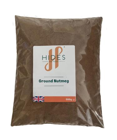 Hides Fine Foods - Ground Nutmeg 500g - GMO Free - Suitable for Vegetarians - Spice Staple - Indonesian Cuisine - Indian Cooking - Desserts - Puddings - Buy Online on GoSupps.com