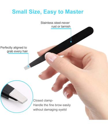 Professional 6+1 PCS Tweezer Kit for Ingrown Hair, Eyebrow Plucking, and Splinter Removal - Perfect for Men and Women - Buy Online on GoSupps.com