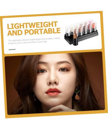 FOMIYES 12pcs 12 Shadow Box Makeup Kits Makeup Eyeshadow Pen Eye Highlighter Light Stick Gradient - Buy Online on GoSupps.com