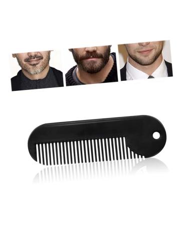 Doitool black comb hair men hair crest bears mustache ridge pocket ridge combs for men robust hair styling ridge salon gadget men's combs for hair travel comb mini
