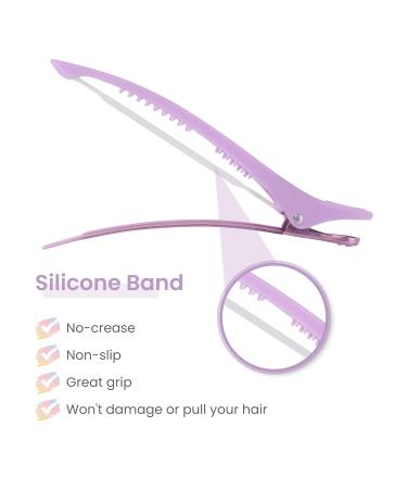 Aimike 12 Hair Clips - Silicone Tape No Trace Hairdressing Clamps for Thick & Thin Hair | Stylish Macaron Hair Clips - Buy Online on GoSupps.com