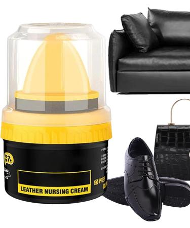Leather Repair Cream Liquid Shoe Polish - Shoe Cream with Sponge Applicator | Intensive Leather Care and Nourishing | Fade-Resistant Leather Repair Shoe Polish Cream | Leather Care and Nourishing Black - Buy Online on GoSupps.com