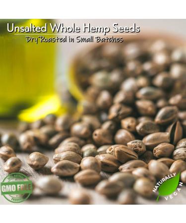 GERBS Roasted Unsalted Whole Hemp Seeds 2 LBS - Premium Grade, High in Magnesium, Protein & Fiber - Gluten Free, Non-GMO - Buy Online on GoSupps.com