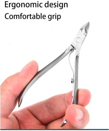 Stainless Steel Cuticle Clippers Stainless Steel Dead Skin Remover Pedicure and Manicure Tools Pointed Nail Trimmer Pliers for Professionals or Home Travel Silver - Buy Online on GoSupps.com