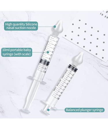 JUSONEY Nasal Aspirator Baby - Professional 10ml Nasal Irrigator with Reusable Silicone Tips (2 Pieces) - Buy Online on GoSupps.com