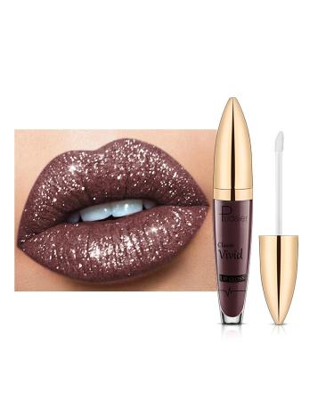 Waterproof Moisturizing Liquid Lipstick | Durable Glitter & Shimmer Lip Gloss | #17 Diamond Finish | International Shipping Available - Buy Online on GoSupps.com