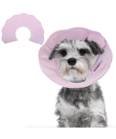 Pumyporeity pet neck crauses cats dogs collar anti-delicious neck collar adjustable protective collar elizabethan collar neckcrasses protective collar for cats dog (light pink l) l b-hellrosa