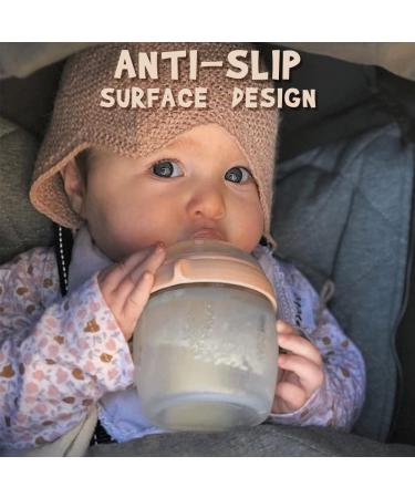 Haakaa Gen.3 Silicone Anti-Colic Baby Bottle with Slow Flow Nipple - 5.4oz/160ml Peach - Buy Online on GoSupps.com