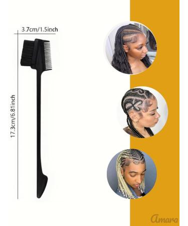 Edge Control Gel Set with Shine 'n Jam Extra Hold Hair Gel and 3-in-1 Edge Brush - Perfect Shine and Jam Hair Gel for Sleek Styles Braiding Gel and Styling Gel - Buy Online on GoSupps.com