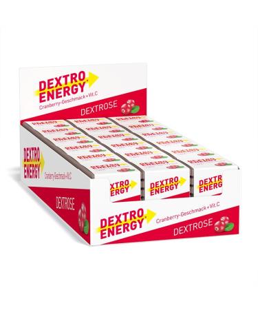 Dextro Energy Cube Cranberry + Vitamin C (18 Pack) - glucose cubes with carbohydrates and vitamins to support the immune system for carbohydrate care in everyday life and profession Cranberry + vitamin C 46 g (1 Pack)