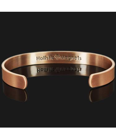 Pure Copper Magnetic Bracelet Men Women Copper Bangle Cuff Holistic Magnetic Band with 6 Strong Neodymium Magnets Unisex Adjustable-CSL (L: Wrist 19.5-22cm/7.7-8.6") - Buy Online on GoSupps.com