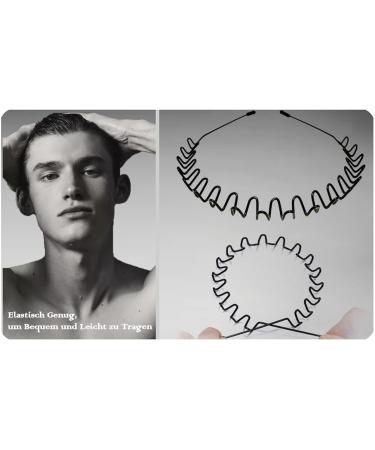 Hair Ties for Men & Women - 6-Piece Wavy Metal Bands - Non-Slip Sports Headbands for Yoga & Outdoor Activities - Unisex Multi-Style Hair Accessories - Buy Online on GoSupps.com