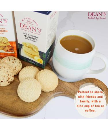 Deans Scottish Butterscotch Shortbread Biscuit - 130g Pack Luxury Butterscotch Shortbread Rounds. Great Flavour & Texture For Dunking In Tea/Coffee. Slowly Baked By Hand To An Original Scottish Recipe - Buy Online on GoSupps.com