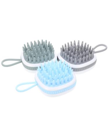 Frcolor 9 StK Shampoo-brush bathing brush hairbrush Hairbrush scalp massage from silicone psoriasis shampoo children's shampoo shampoo brush for the scalp silicone hair at home brush