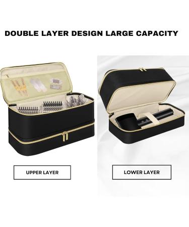Hair Dryer Storage Box - Double-Layer Hair Dryer Carrying Case | Portable Stylish Organizer Bag Water Resistant Storage Box Large Capacity for Hairdryer Styler Tools - Buy Online on GoSupps.com