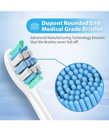 Replacement Toothbrush Heads for Philips Sonicare Electric Toothbrush - 8 Pack (White) - Buy Online on GoSupps.com