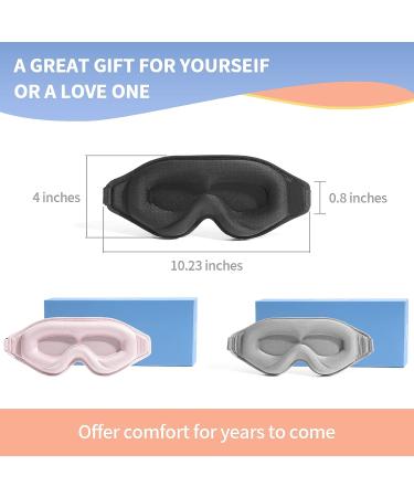 Blockout Light 3D Eyelash Protector Sleep Mask in Gray - Adjustable Strap for Women and Men - Ideal for Sleeping, Meditation, Yoga, and Travel - Buy Online on GoSupps.com