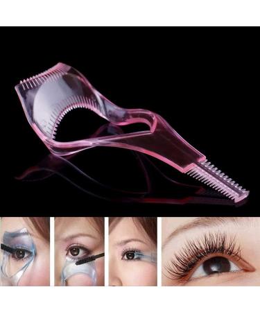 3in 1 Eye lash mascara shield guard eyelash curler applicator tool comb guide - Buy Online on GoSupps.com