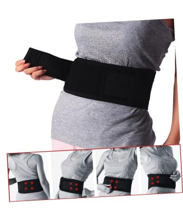 Buy Lumbar Waist Support Belt for Men | Heated Lower Back Brace | Breathable Leather Heating Pad for Pain Relief - Buy Online on GoSupps.com