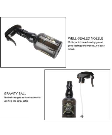 500ml Black Spray Bottle Atomizer - Refillable Water Spray Bottle for Plants Cleaning and Barber Tools - Buy Online on GoSupps.com