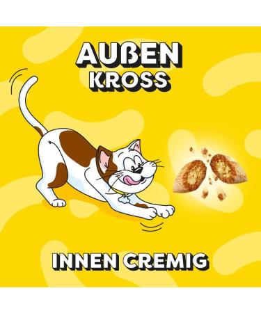 Dreamies Classic Cat Snacks with Salmon - Crispy Treats for Cats - 700g Pack (2 x 350g) - International Shipping Available - Buy Online on GoSupps.com