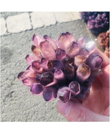 Natural Crystal Cluster Amethyst Purple Quartz Stone Raw Crystal Home Decor Crafts 300-400g - Buy Online on GoSupps.com